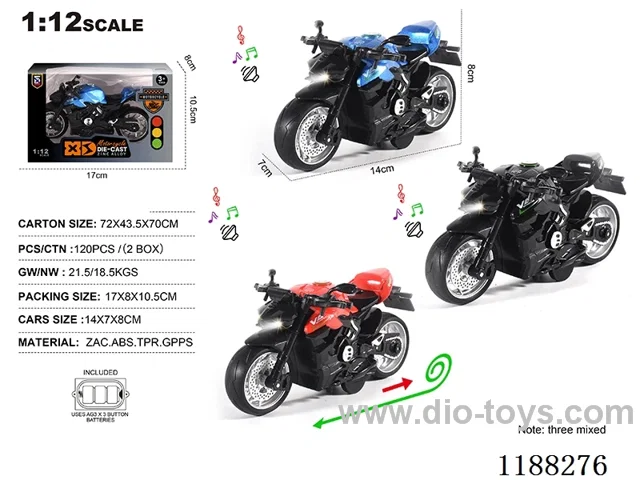 1:12 Die-casting zinc alloy pull back car W L/M