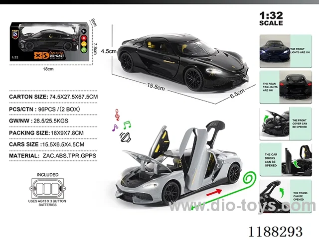 1:32 Die-casting zinc alloy pull back car W L/M