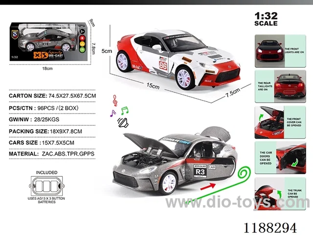 1:32 Die-casting zinc alloy pull back car W L/M