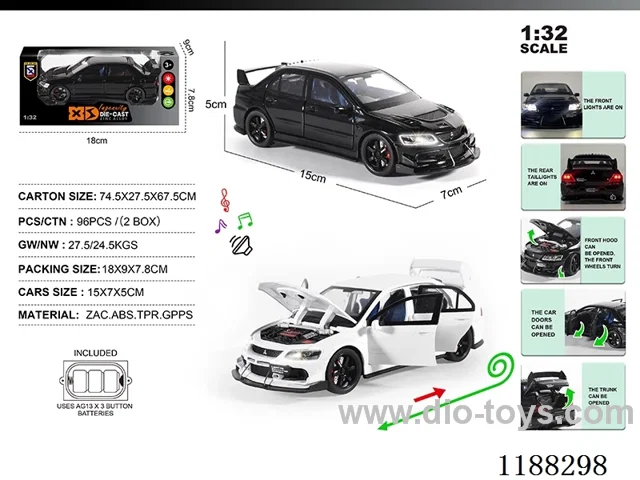 1:32 Die-casting zinc alloy pull back car W L/M