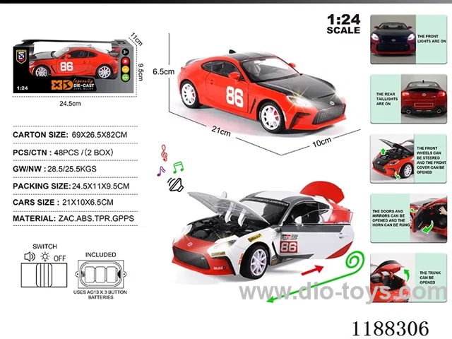 1:24 Die-casting zinc alloy pull back car W L/M