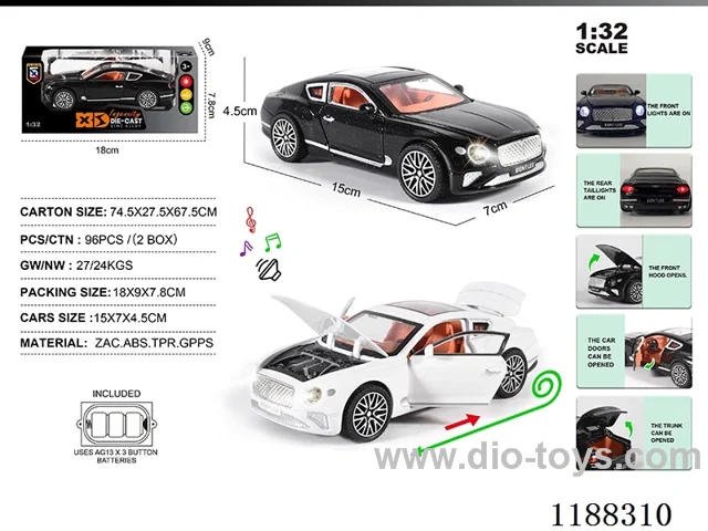 1:32 Die-casting zinc alloy pull back car W L/M