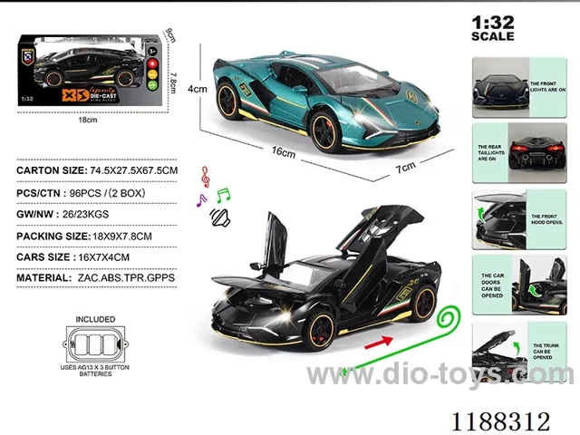 1:32 Die-casting zinc alloy pull back car W L/M