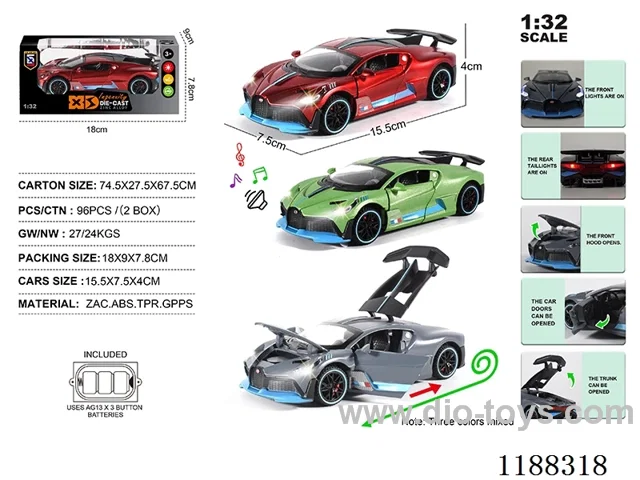 1:32 Die-casting zinc alloy pull back car W L/M