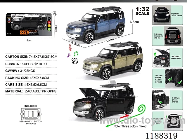1:32 Die-casting zinc alloy pull back car W L/M