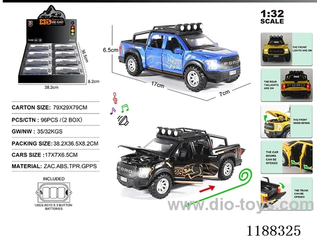 1:32 Die-casting zinc alloy pull back car W L/M 8PCS