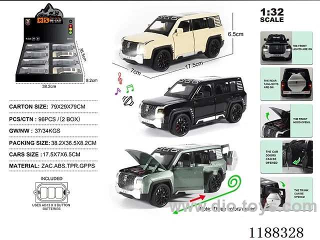 1:32 Die-casting zinc alloy pull back car W L/M 8PCS