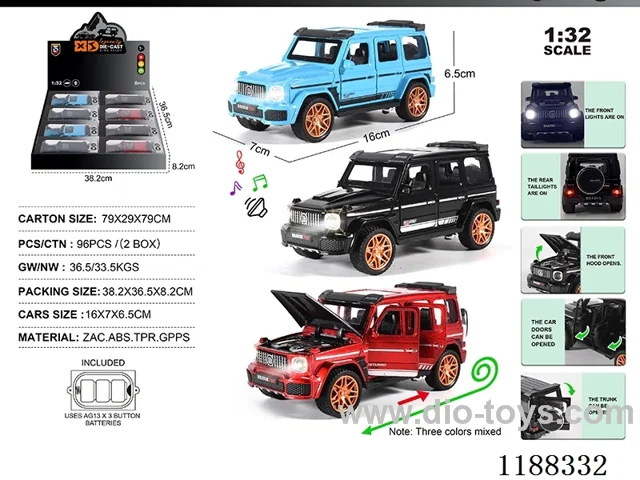 1:32 Die-casting zinc alloy pull back car W L/M 8PCS