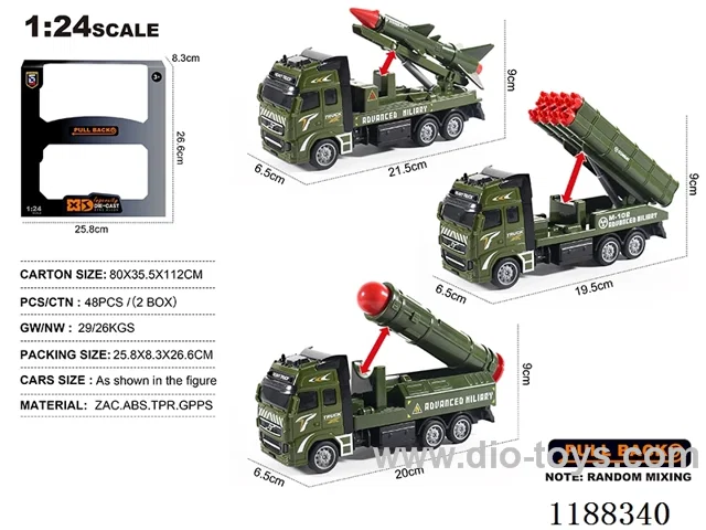 1：24 Die-casting zinc alloy pull back car