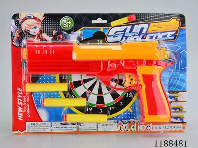 Blue and red 2 colors EVA toy gun