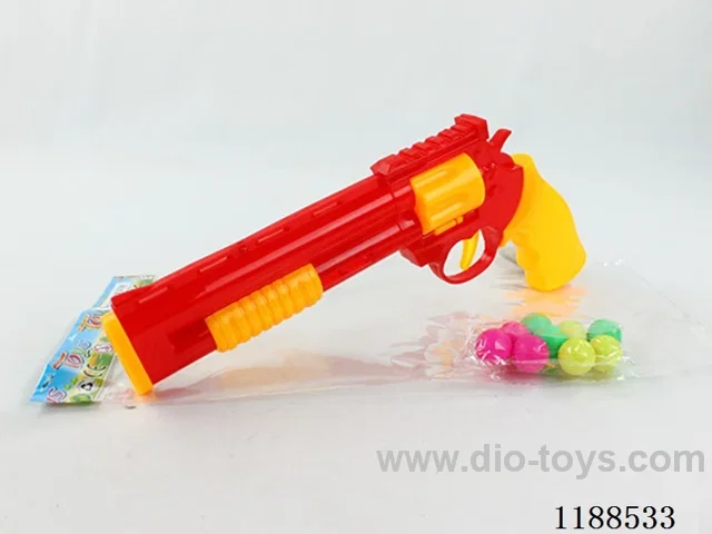 Blue and red ping pong gun