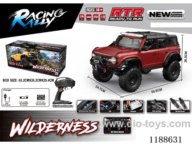1:10 Full Scale Model Climbing RC Vehicle included battery