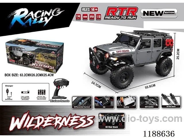 1:10 Full Scale Model Climbing RC Vehicle included battery