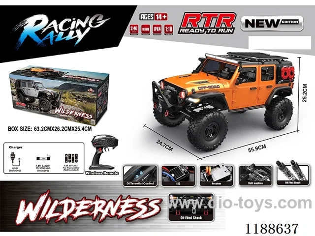 1:10 Full Scale Model Climbing RC Vehicle included battery