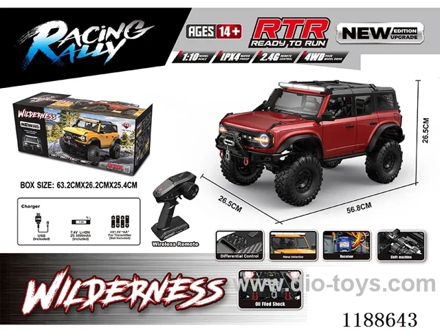 1:10 Full Scale Model Climbing RC Vehicle included battery