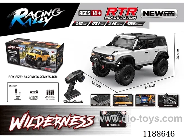 1:10 Full Scale Model Climbing RC Vehicle included battery