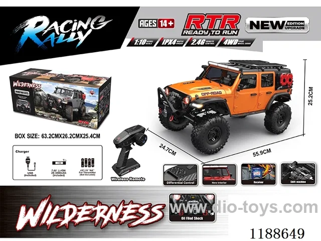 1:10 Full Scale Model Climbing RC Vehicle included battery