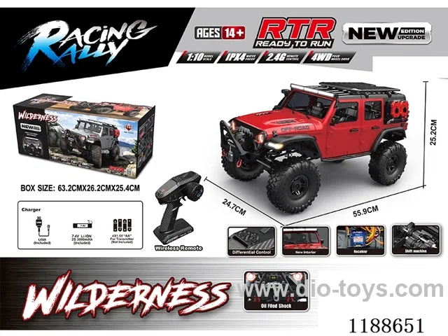 1:10 Full Scale Model Climbing RC Vehicle included battery