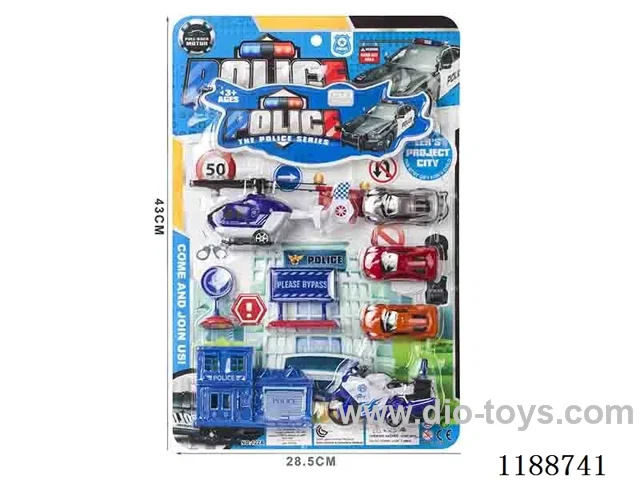 pull back Police Car Set