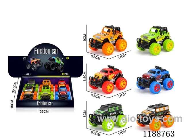 6PCS inertia car