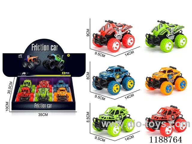 6PCS inertia car