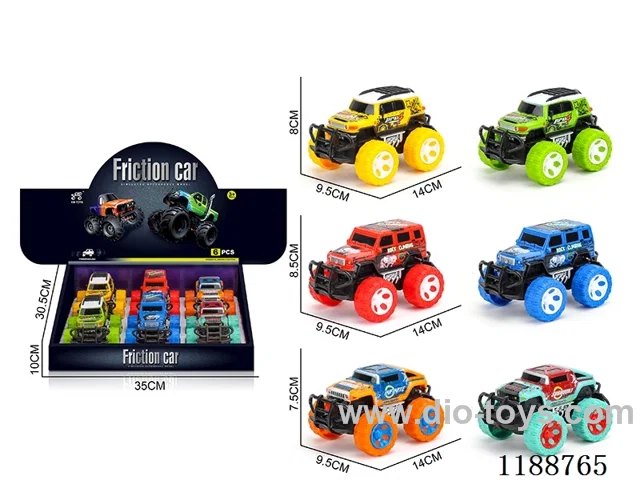 6PCS inertia car
