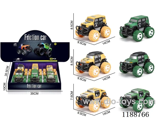 6PCS inertia car