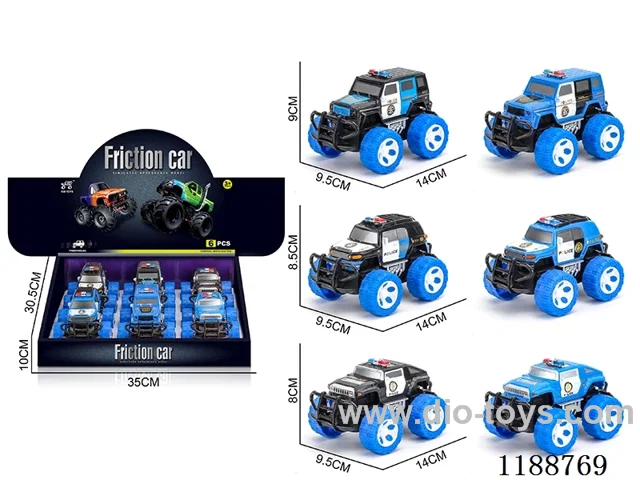 6PCS inertia car