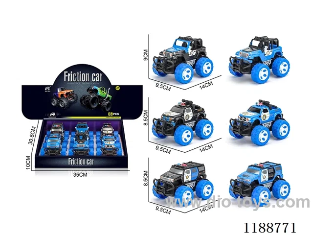 6PCS inertia car