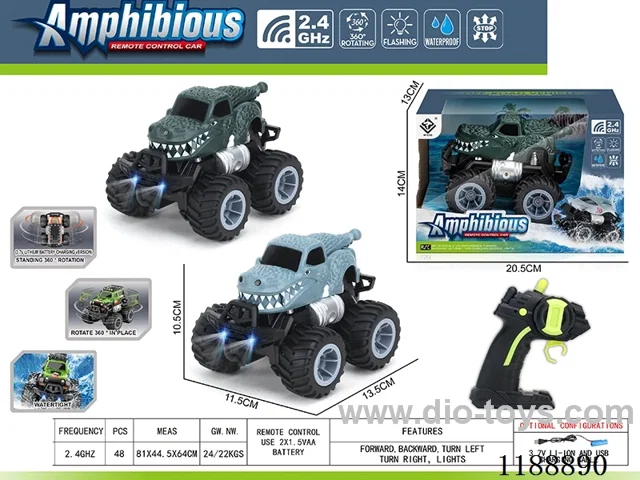 2.4G Land & Water RC Vehicle with light included battery