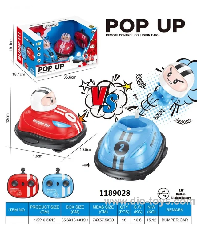 DOLL BUMPER CAR (RECHARGEABLE VERSION) IN WINDOW BOX