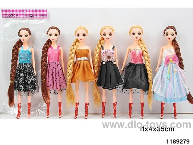 12 inch 9 jointed doll set