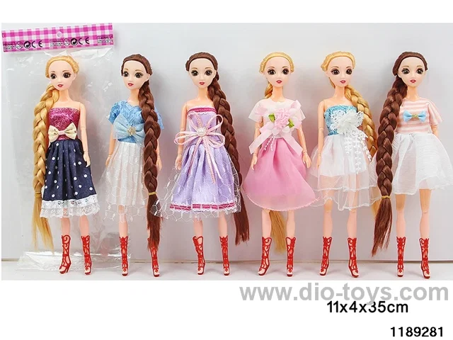 12 inch 9 jointed doll set