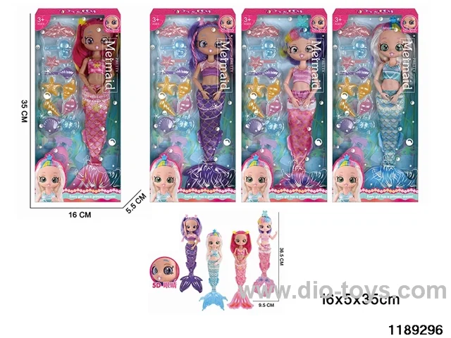 14 inch 11 jointed doll set
