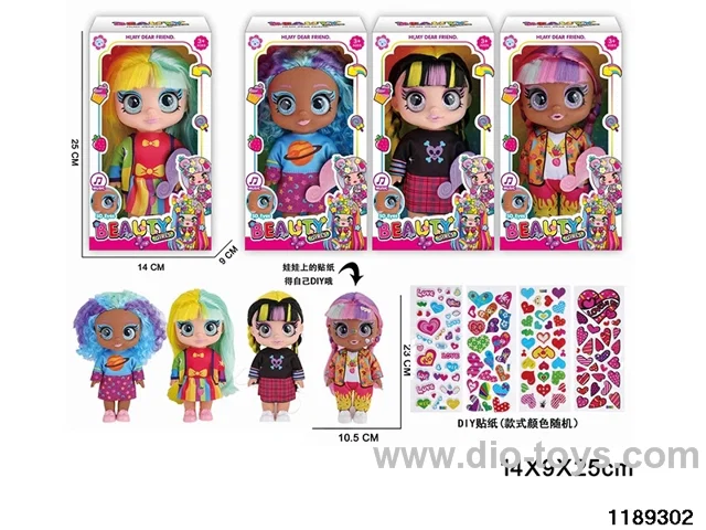 9 inch 5 jointed doll set with IC