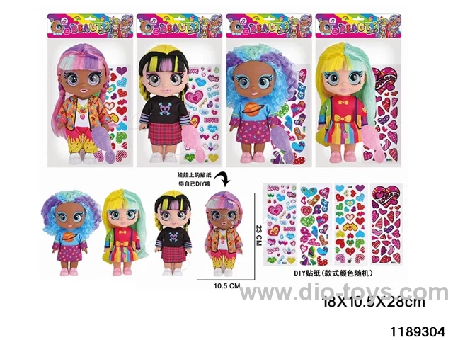9 inch 5 jointed doll set with IC