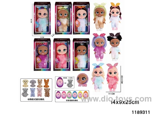 9 inch 5 jointed doll set