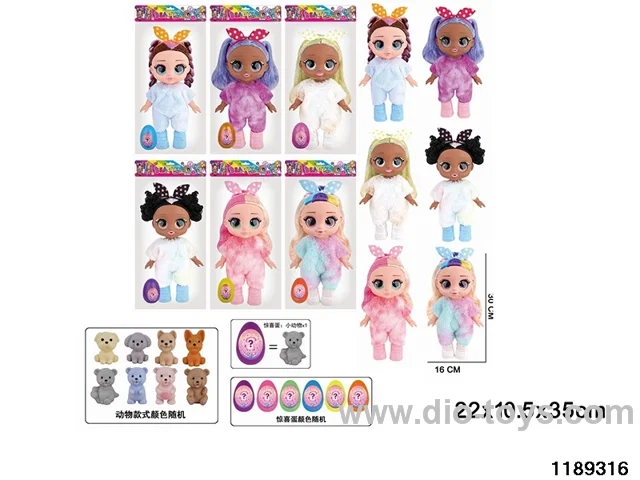 10 inch 5 jointed doll set