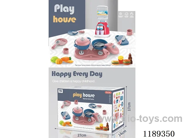 kitchen set with drinking fountain
