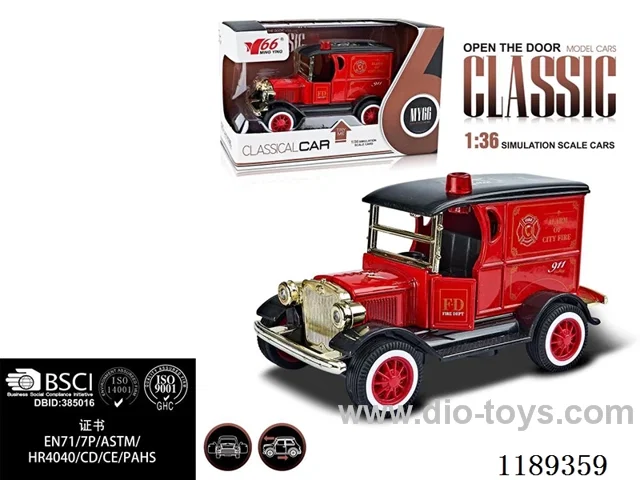 1:36 pull back alloy car