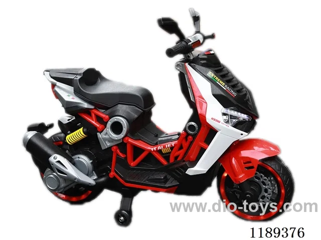 Electric Stroller for Kids-Luminous Wheel Hand Throttle(Red,Blue,Yellow,Pink)