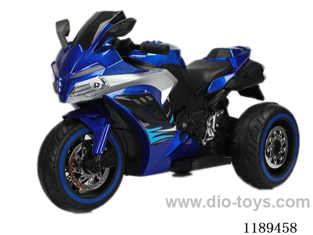 Children's motorcycle High-end (12V7 battery, dual 550 motors) injection molding color: red, white, blue