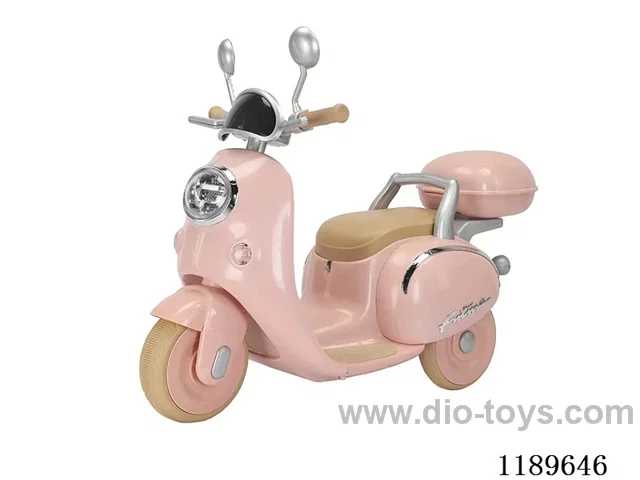 Electric motorcycle with push handle