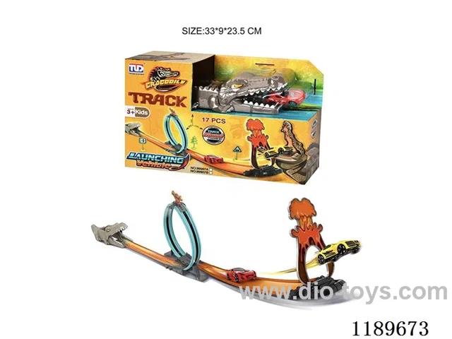 Ejector crocodile railcar (with 1 plastic sliding car)