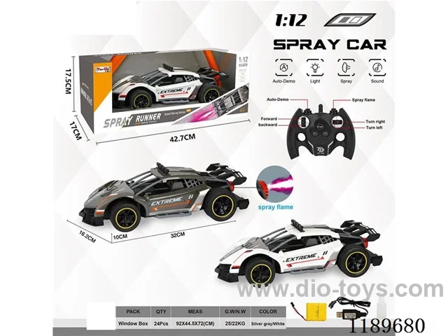 1：12 2.4G 4ch rc car with spray