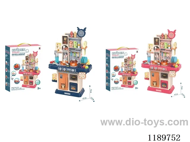 kitchen set 42PCS with spray not included battery 3*1.5AA+1*1.5AAA