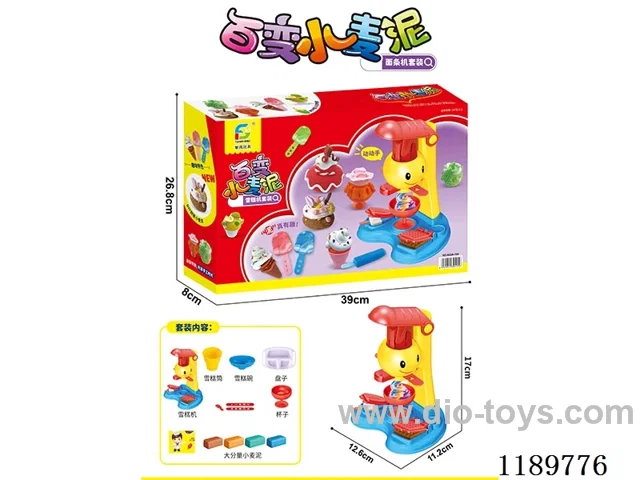 Colorful clay ice-cream machine