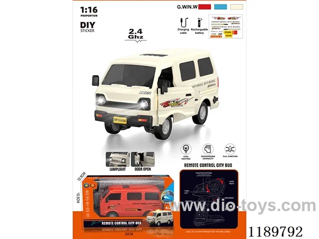 2.4G 1:16 5ch rc car with one touch demo (with 3.7V lithium battery, USB cable.) Printable sticker*1. Remote control 2AA is not included.