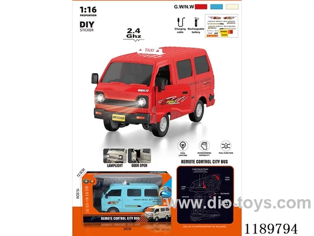2.4G 1:16 5ch rc car with one touch demo (with 3.7V lithium battery, USB cable.) Sticker*1. Remote control 2AA not included.