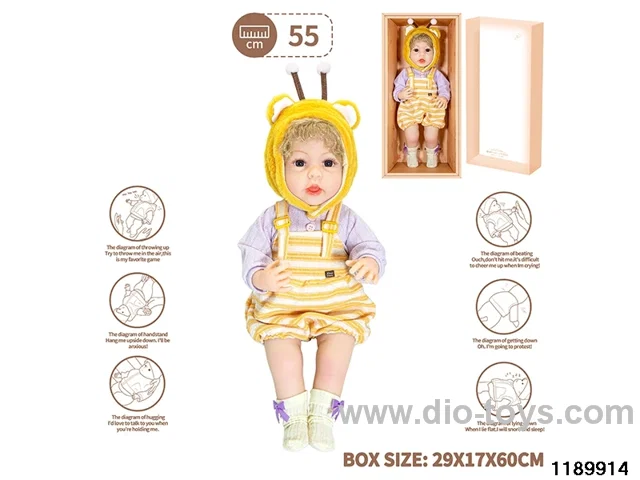 22 inch newborn simulation doll set